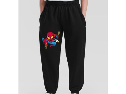 Dětské levné tepláky tmavě modré Spiderman (vel.116)