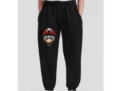 Dětské levné tepláky tmavě modré Super Mario (vel.140 a 164)