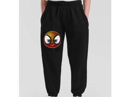 Dětské levné tepláky tmavě modré Smajlík Spider (vel.140 a 164)