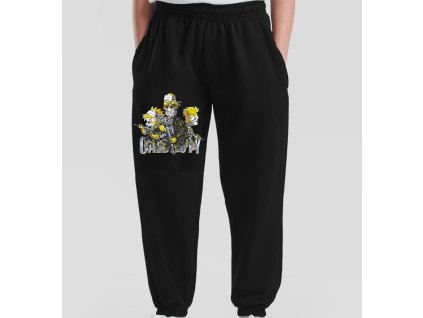 Dětské levné tepláky tmavě modré Simpsoni Call Duty (vel.164)