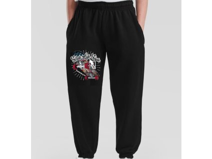 Dětské levné tepláky tmavě modré Skate Style (vel.152 a 164)