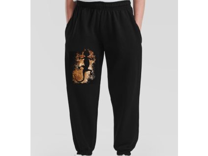 Dětské levné tepláky tmavě modré Stín ještěrky (vel.140 a 164)