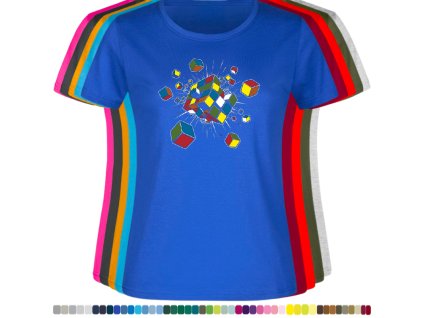 kralovsky-modre-damske-tricko-konec-Rubik-kostka