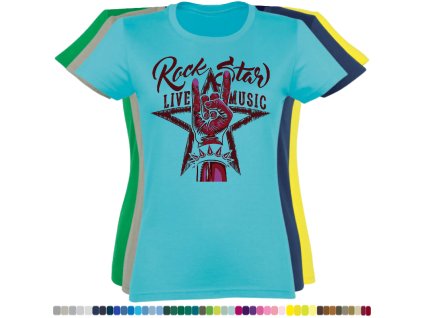 tyrkysove-damske-tricko-rock-star-live-music