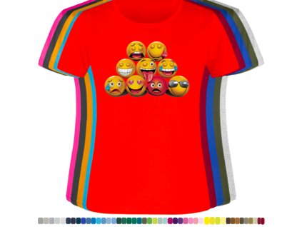 cervene-damske-tricko-smajlici-emotikon
