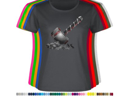 grafitove-damske-tricko-thor-kladivo