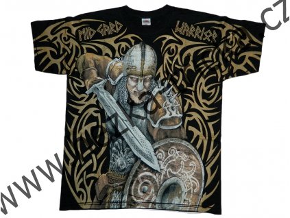 tričko, potisk, viking, Midgard, meč, Thorovo kladivo