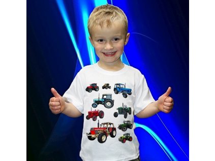 tričko, dětské, pánské, potisk, traktor