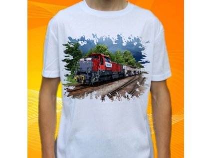 tričko, dětské, pánské, potisk, lokomotiva, diesel