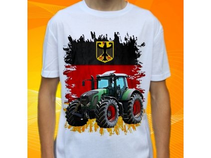 tričko, dětské, pánské, potisk. traktor, fendt