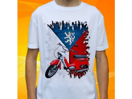 Dětské a pánské tričko s motorkou Jawa 20 Pionýr Čechy