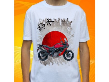 Dětské a pánské tričko s motorkou Suzuki V-strom 650 ABS