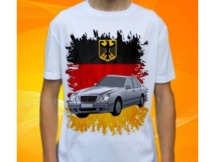 Dětské a pánské tričko s autem Mercedes Benz E210