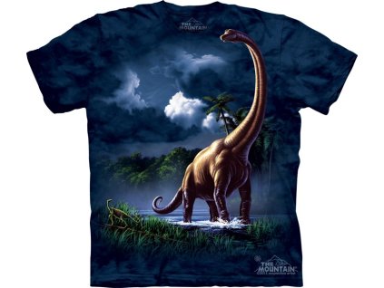 dětské tričko-bavlněné-batikované-potisk-dinosaurus-brachiosaurus