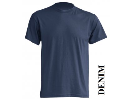 pánské, tričko, jednobarevné, bavlněné, denim