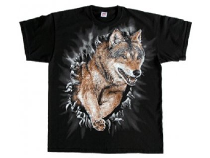 tričko běžící vlk