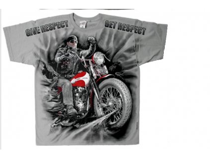 tričko s motorkou a jezdcem respekt