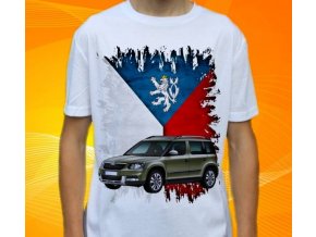 Dětské a pánské tričko s autem Škoda Yeti
