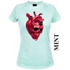 damske-tricko-lebka-srdce-mintove-zelene