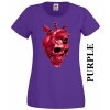 damske-tricko-lebka-srdce-fialove