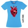 damske-tricko-lebka-srdce-azurove-modre