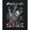 dámské, 3D, tričko, potisk, vtipné, Rock for life