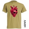 levne-tricko-lebka-srdce-army-hnede