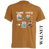 levne-tricko-pacman-oriskove-hnede