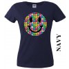 damske tricko smajlik tmave modre