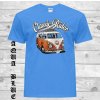 aqua modre tricko hipie VW autobus