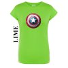 damske limetkove zelene tricko kapitan Amerika