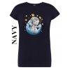 damske tmave modre tricko kosmonaut