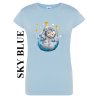 damske tricko svetle modre kosmonaut
