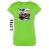 damske limetkove zelene tricko moc orlu