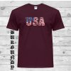 Bavlněné tričko s nápisem USA (vel. XXL pískové)