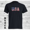 Bavlněné tričko s nápisem USA (vel. XXL pískové)