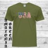 Bavlněné tričko s nápisem USA (vel. XXL pískové)