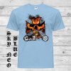 matne modre triko motorka ohnivy kriz