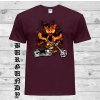 vinove burgundy triko motorka ohnivy kriz