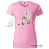 damske tricko ruzove motylci