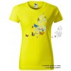 damske tricko citronove motylci