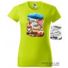 neonove limetkove damske tricko prazdniny