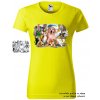 citronove damske tricko pejsek zviratka