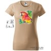 damske tricko piskove hlava papouska