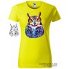 citronove damske tricko neonova sova