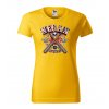 zlute-levne-bavlnene-damske-tricko-negan-walking-dead