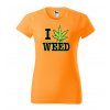 oranzove-levne-bavlnene-damske-tricko-miluji-travu-konopi
