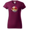 vinove-burgundy-levne-bavlnene-damske-tricko-pikachu