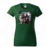 lahvove-zelene-levne-bavlnene-damske-tricko-vlk-Mesic