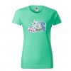 mintove-zelene-levne-bavlnene-damske-tricko-kote-kvetiny